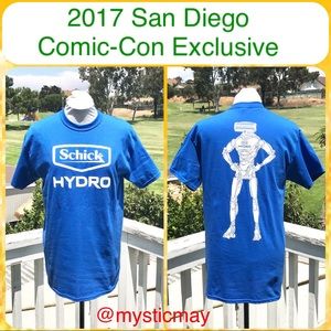 New 2017 San Diego COMIC CON Schick Hydro Razor Transformers Promo Tee Size M
